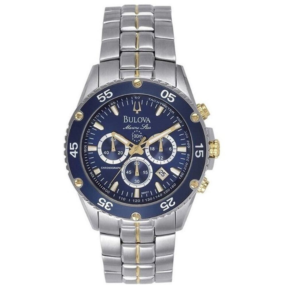 NEW RARE Bulova Men's Marine Star Two-Tone Watch 98B400